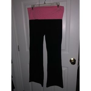 VS Pink Bootleg Yoga Pants- Size Medium